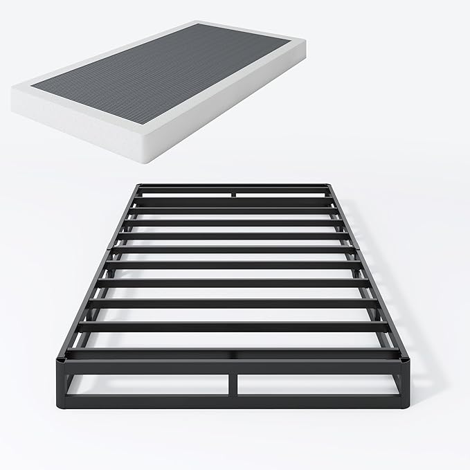 Box Spring Twin XL - 3 Inch Heavy Duty Low Profile Metal Box Springs for Twin XL Bed, Mattress Foundation, Easy Assembly,Easy Clean Cover