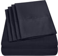 Twin XL Size Bed Sheets - 4 Piece 1500 Supreme Collection Fine Brushed Microfiber Deep Pocket Twin X-Large Sheet Set Bedding - 1 EXTRA PILLOW CASES, GREAT VALUE, Twin XL, Navy