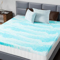 DUMOS Memory Foam Mattress Topper Full, 3 Inch Thick Gel Infused Bed Toppers for Full Size Bed, Cooling Soft Mattress Pads for Sleeper Sofa, RV, Camper, CertiPUR-US Certified, Blue