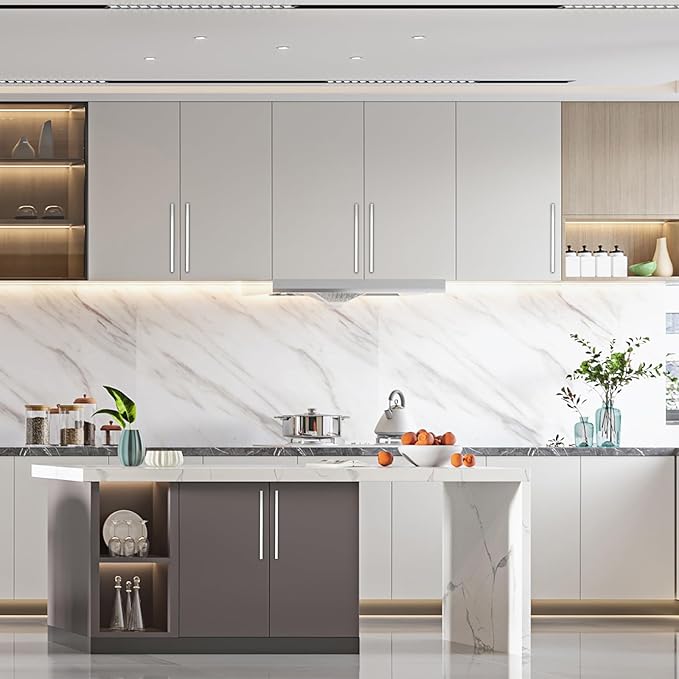 Asidrama 6 Pack 10 Inch(256mm) Polished Chrome Kitchen Cabinet Handles, Cabinet Pulls Kitchen Cabinet Hardware for Cupboard Drawer Pulls