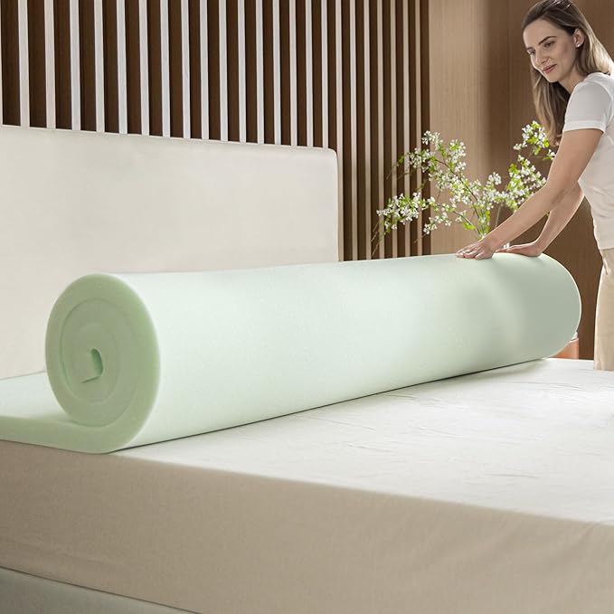 ZINUS 2 Inch Green Tea Memory Foam Mattress Topper, Smaller, More Convenient WonderBox Packaging, Pressure-Relieving Layers, CertiPUR-US Certified, Twin