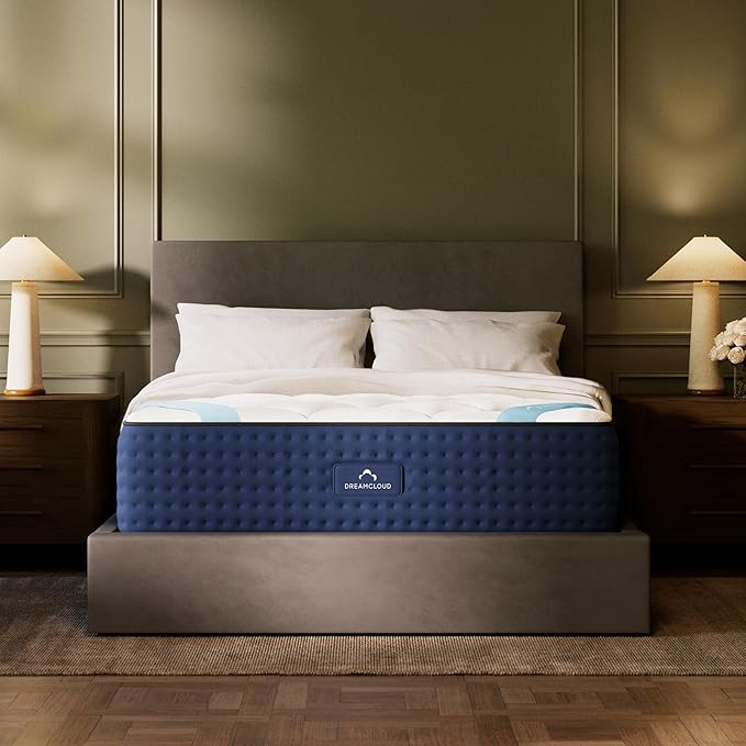 DreamCloud Premier 13" Queen Mattress - Luxury Hybrid Memory Foam - 365 Night Trial - Premium Pressure-Relieving Layers - Forever Warranty - Mattress in a Box - CertiPUR-US Certified