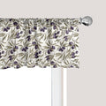 Ambesonne Olive Window Valance, Digitally Generated Hand Drawn Style Botanical Blossoms, Curtain Valance for Kitchen Bedroom Decor with Rod Pocket, 42" x 12", Quartz Taupe