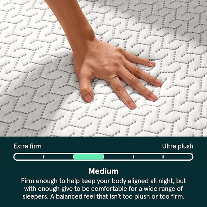 Tuft & Needle Original Hybrid Medium Cal King Mattress, Adaptive Foam, Individually-Wrapped Coils, Cooling Pressure Relief, 100 Night Trial, Fiberglass-Free, CertiPUR-US, 10-Year Limited Warranty