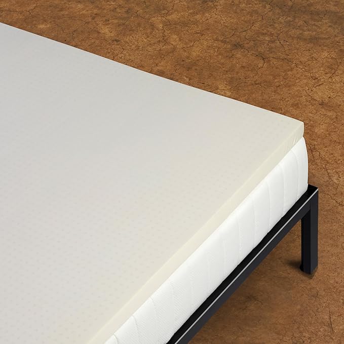 Pure Green Natural Latex Mattress Topper w/Jersey Cover - Medium Firmness - 3 Inch - Twin Size (GOTS Certified Organic)