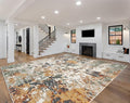 Keen Home Design Area Rugs - 8x10 Non-Shedding, Abstract Rugs for Kitchen, Living Room, Bedroom, Dining Room, Entryway - Size: 7'3" x 10'2", Multi