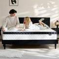Queen Size Mattress 10 Inch, Pocket Spring & Memory Foam Hybrid Mattress with 3D Breathable Knitting Fabric
