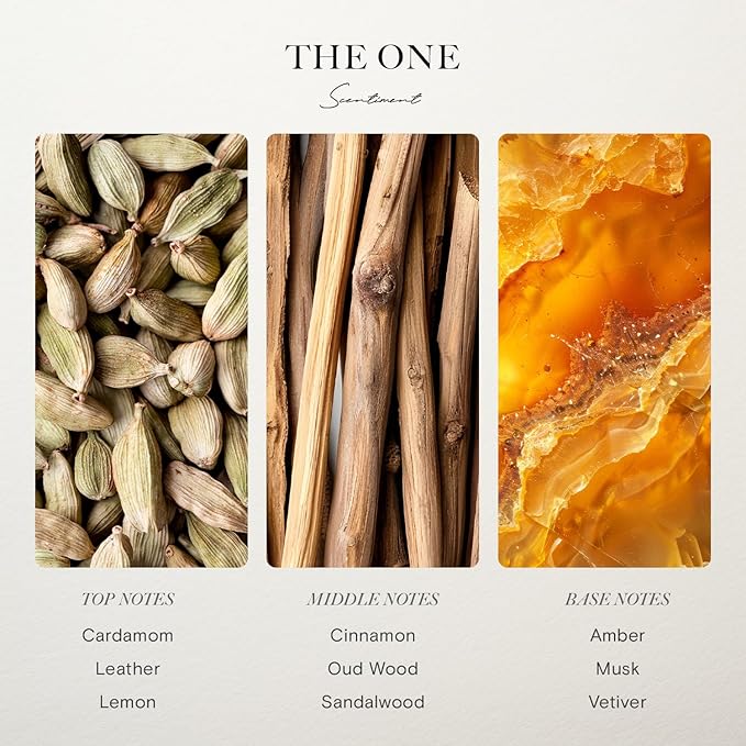 Scentiment Diffuser Oil - The One | Inspired by Luxury Five Star Hotel Lobby Scent | Aromatherapy Fragrance Oil | Notes of Cardamom, Leather, Lemon with Cinnamon & Sandalwood (20 mL)