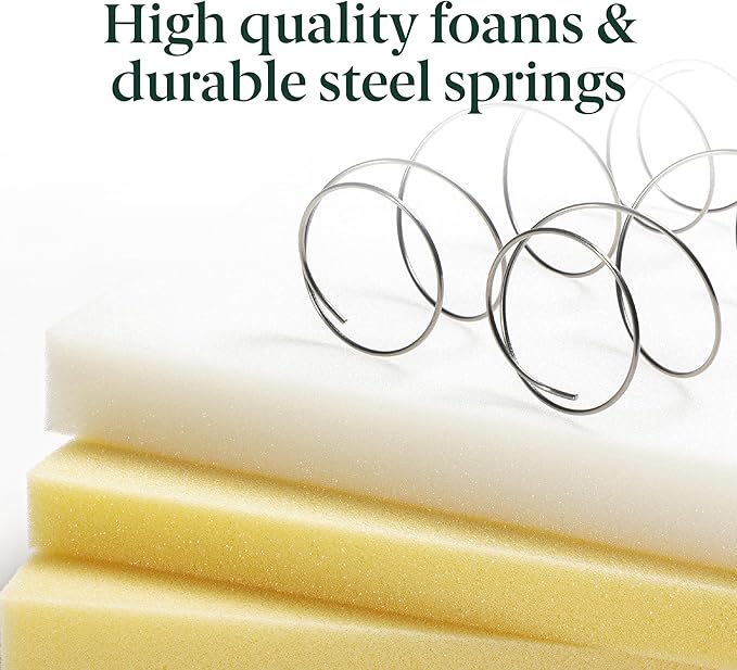 ZINUS 10 Inch Spring Sensation Hybrid Mattress [New Version], Queen, Fiberglass Free, Medium Firmness, Durable Support, Certified Safe Foams & Fabric, Mattress in A Box
