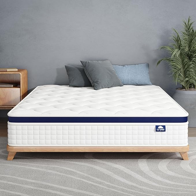 Twin Mattress 10 Inch - Hybrid Mattress Bed in a Box, Medium Firm Support, Pressure & Pain Relief for All Sleepers, CertiPUR-US Certified, Fiberglass-free, Reinforced Edge Support, Motion Isolation