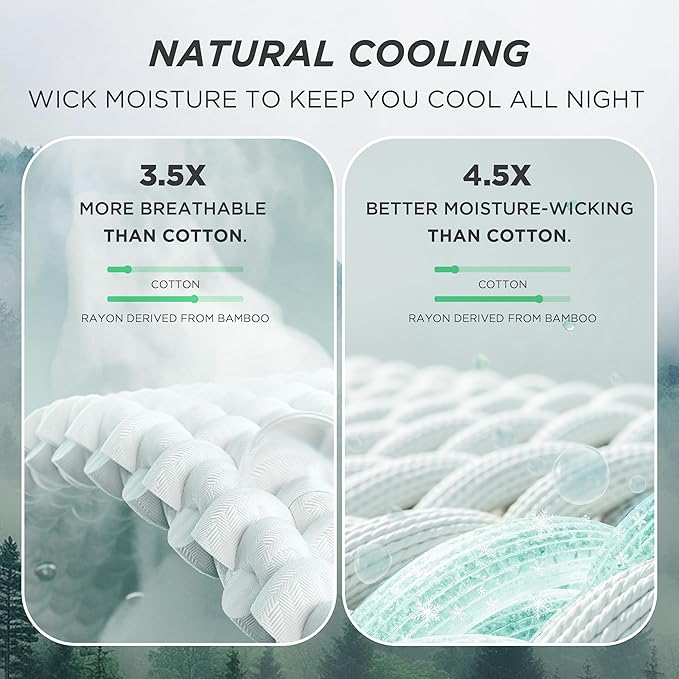 Bedsure Cooling Cotton Waffle Queen Size Blanket - Lightweight Breathable Summer Soft Blanket of Rayon Derived from Bamboo for Hot Sleepers, Luxury Throws for Bed, Couch and Sofa, Ivory, 90x90 Inches