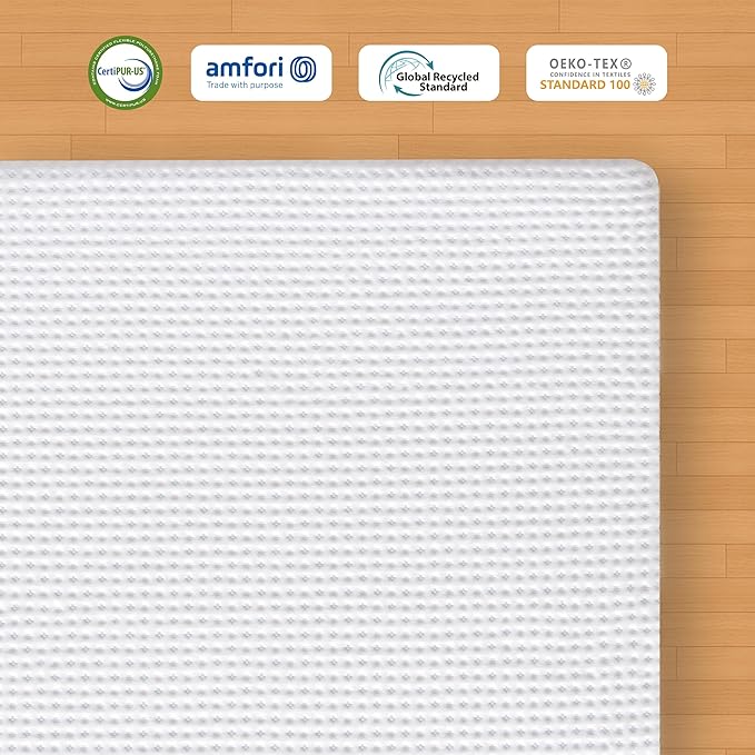 Subrtex Mattress Topper, Gel-Infused Memory Foam Mattress Topper, High Density Cooling Bed Topper Pad with Breathable Removable Fitted Cover CertiPUR-US Certified (4 Inch, King)