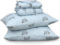 RUVANTI Flannel Sheets King Size - 100% Cotton Brushed King Bed Sheets Set - Deep Pockets 16 Inches - All Seasons Breathable & Extra Soft - Warm & Cozy, 4 Piece, Soul Dog