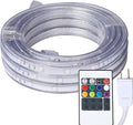 16.4 Feet Flat Flexible LED Rope Lights, Color Changing RGB Strip Light with Remote Control, 8 Colors Multiple Modes, Plug in Novelty Lighting, Connectable and Waterproof for Home Kitchen Outdoor Use…