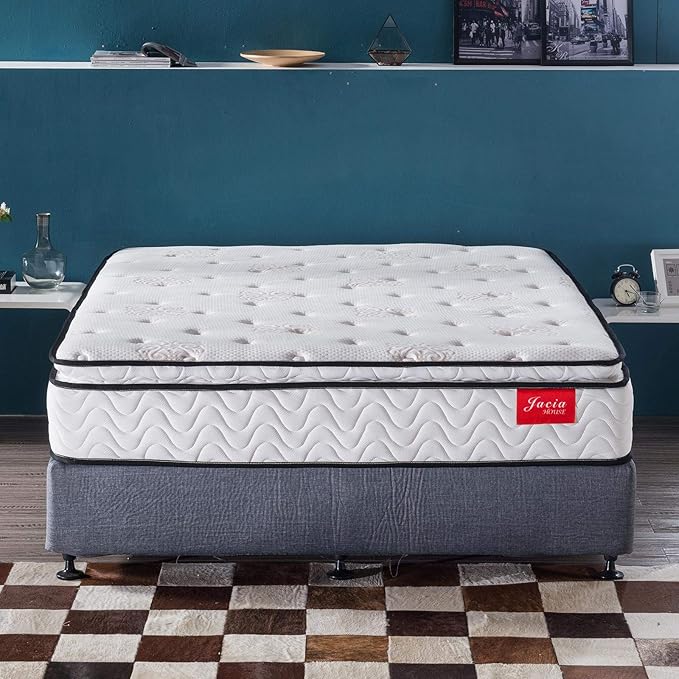 Full Mattress 11.4 Inch Memory Foam Innerspring Independently Encased Coil Hybrid Mattress, Pillow Top Bed in a Bag