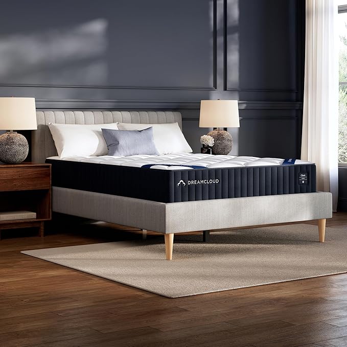 DreamCloud Classic 12" Full Mattress - Luxury Hybrid Gel Memory Foam - 365 Night Trial - Fiberglass Free - Forever Warranty - Mattress in a Box - CertiPUR-US Certified