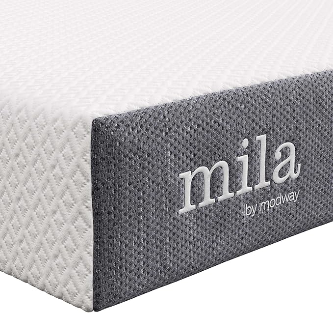 Modway Mila 8" Twin Mattress - Firm 8 Inch Memory Foam Mattress - 10-Year Warranty