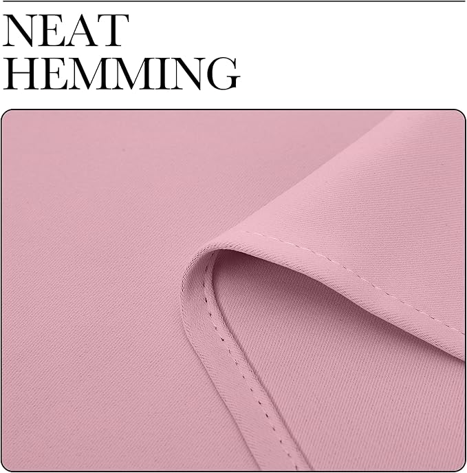 NICETOWN Crystal Pink Blackout Curtains 102" Long for Office, 55" Wide, 2 Pieces, Dining Room, Guest Room, Sound Reducing Heat and Cold Block Curtain Panels for Modern Room Decorative