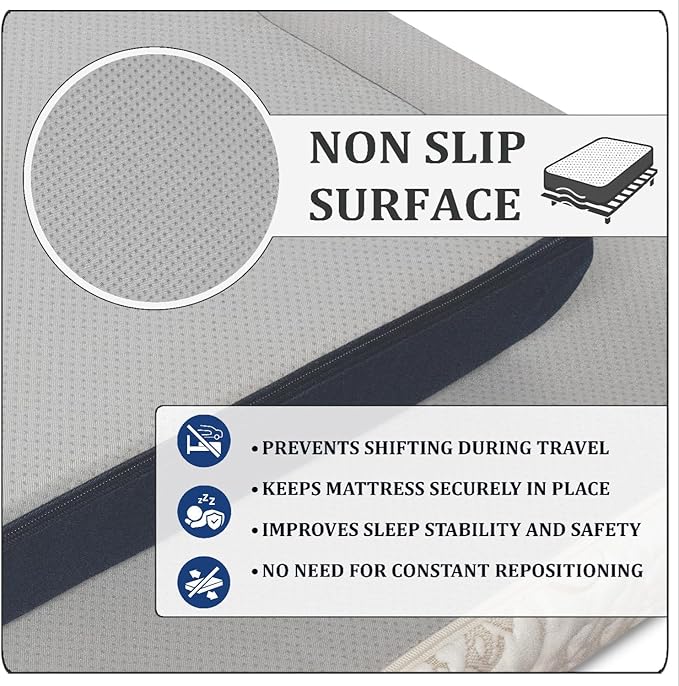 Foamma 2" x 30" x 80" Water Resistant Gel Memory Foam RV Bunk Mattress, Firm High Density Foam Base, Comfortable and Durable Polyester Cover, Truck, Camper, Travel Trailer, Made in USA!