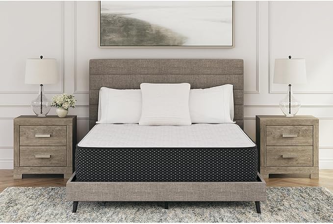 Signature Design by Ashley Limited Edition Plush 12 Inch Hybrid Mattress with Gel Memory Foam and Edge Support for Cool Sleep and Pressure Relief, Twin XL, Fiberglass Free, Mattress In A Box