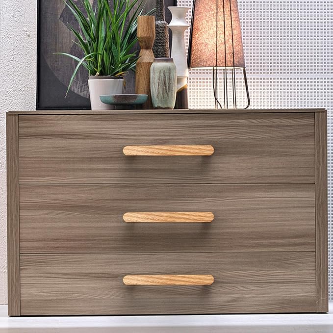 Burlywood Round 5 in 6 pcs Wooden Drawer Pulls Handle pulls for cabinets Kitchen Cabinet Drawer pulls Cabinet Door Pull