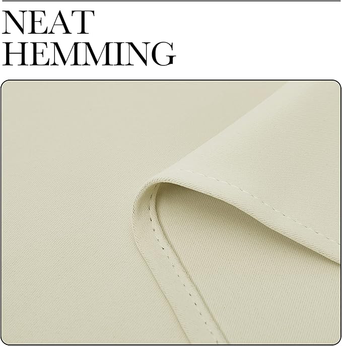 NICETOWN Beige Room Darkening Curtains 102" Long for Boho Farmhouse Home Decoration, 55" Wide, Set of 2, Window Treatment Total Privacy Drape Panels for Bedroom Guest Room
