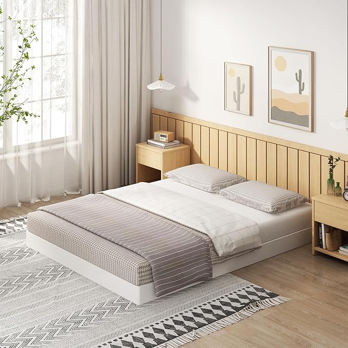 EMODA 5 Inch Box Spring Full Size Bed Base, 3000 LBS Heavy Duty Metal Mattress Foundation with Fabric Cover, Easy Assembly, Black
