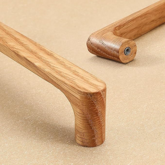 Burlywood Round 7-1/2in 6 pcs Wooden Drawer Pulls Handle pulls for cabinets Kitchen Cabinet Drawer pulls Cabinet Door Pull