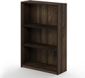 Furinno JAYA Book Shelf, 3-Tier Bookshelf, Bookcase with Adjustable Shelves, 9.5 x 24.5 x 40.3, for Living Room, Bedroom, Home Office, Columbia Walnut