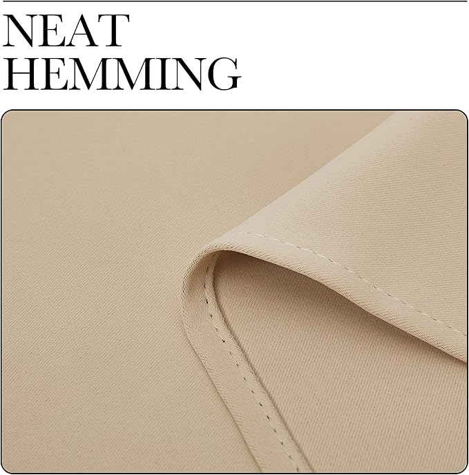 NICETOWN Room Darkening Curtain Panels for Cafe, Thermal Insulated Grommet Room Darkening Draperies/Drapes for Window (Biscotti Beige, 2 Panels, W42 x L68 -inch)