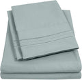 Sweet Home Collection Split King Size Size Sheet Set with Built-in Sheet Straps - Deep Pocket Fitted Sheet, Flat Sheet & Pillowcases - Soft, Wrinkle-Free, Secure Fit - Slate