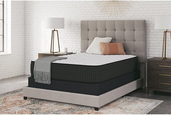 Signature Design by Ashley Limited Edition Firm 12 Inch Hybrid Mattress with Gel Memory Foam and Edge Support for Cool Sleep and Pressure Relief, King, Fiberglass Free, Mattress In A Box