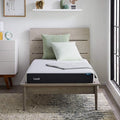 Lucid 6 Inch Memory Foam Mattress – Low Profile – Medium Firm Feel - Infused with Bamboo Charcoal and Gel - Bed in a Box - Temperature Regulating - Breathable - Twin Size