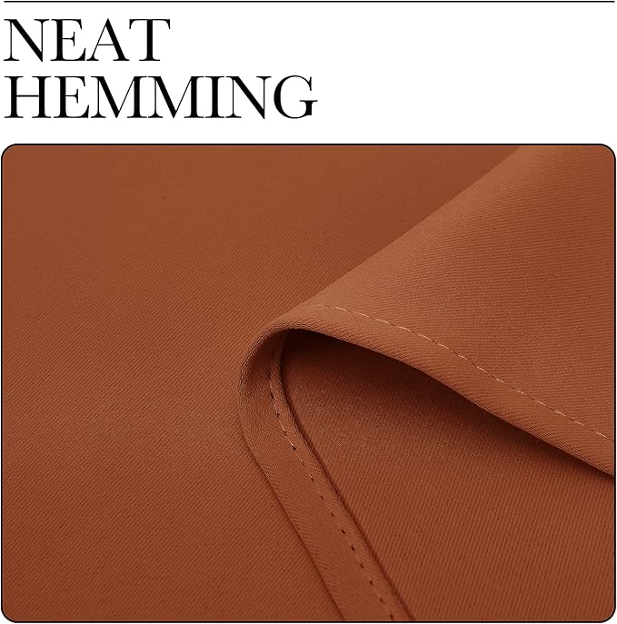 NICETOWN Burnt Orange Curtains for Sliding Glass Door, 84 inch Long, Grommet Single Curtain Panel, Sound Reducing Blackout Curtains for Bedroom/Doorway Living Cabin (8.3ft Wide by 7ft Long)