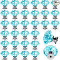DEELF 30 Packs Kitchen Cabinet Knobs, 30 mm Crystal Cabinet Knobs, Diamond Dresser Handle Drawer Pulls, Dresser Knobs for Cabinets and Drawers, Light Blue