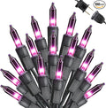 Toodour Purple Halloween Lights, 25ft 100 Count Incandescent Halloween String Lights, UL Certified Connectable Mini Bulbs String Lights for Home, Garden, Porch, Yard, Patio, Party, Indoor Decoration