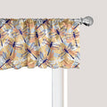 Ambesonne Dragonfly Window Valance, Uneven Big Repetitive Winged Bug 2 Pairs of Patched Wings Flying Orange Blobs, Curtain Valance for Kitchen Bedroom Decor with Rod Pocket, 54" X 18", Sand Brown