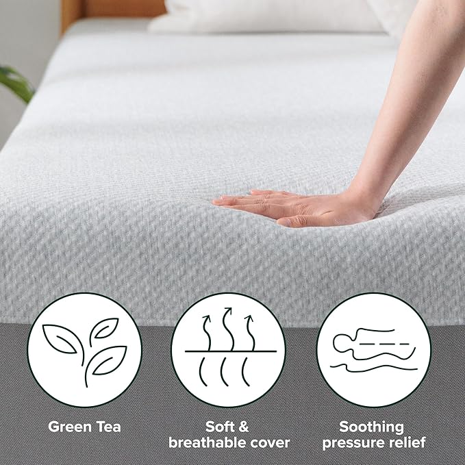 ZINUS 10 Inch Ultima Memory Foam Mattress [New Version], Twin, Fiberglass Free, Medium Firm Feel, Breathable Airflow Memory Foam, Certified Safe Foams & Fabric, Mattress in A Box