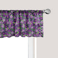 Ambesonne Botanical Window Valance, Green Field Full of Burgeoning Pansy Inflorescence Garden Flourish Bedding Plants, Curtain Valance for Kitchen Bedroom Decor with Rod Pocket, 42" x 18", Purple