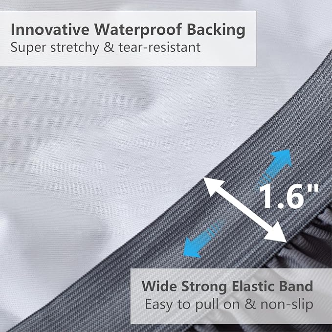 Twin Size Mattress Pad Waterproof, Pillow Top Cooling Twin Mattress Topper for Single Bed, Pee Proof Mattress Protector Cover Quilted Fitted with 8-21" Deep Pocket (39x75 inch, Grey)