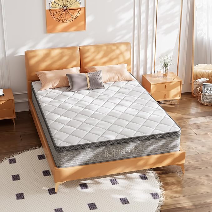Full Mattress,10 Inch Full Size Hybrid Memory Foam and Individual Pocket Spring,Motion Isolation,Medium Firm Mattress,Pressure Relief,CertiPUR-US,100 Nights Trial