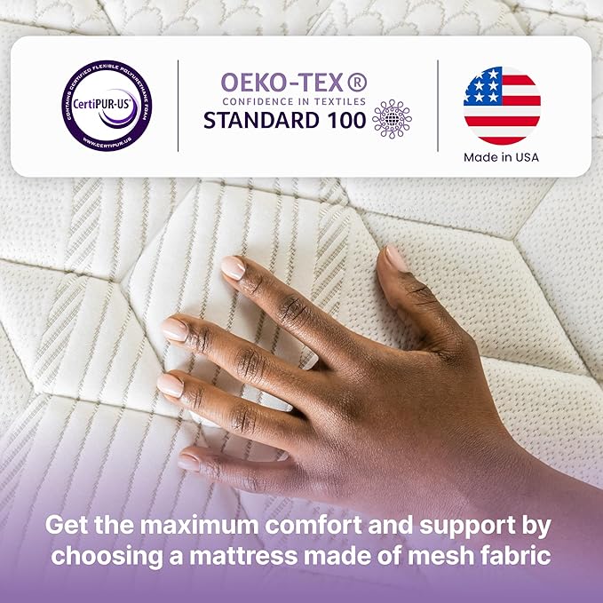 NapQueen Twin-XL Mattress, 10 Inch Victoria Hybrid Cooling Gel Infused Pocket Spring and Memory Foam Mattress, Twin-XL Size Mattress Bed in a Box, CertiPUR-US Certified, Fiberglass-Free Mattress