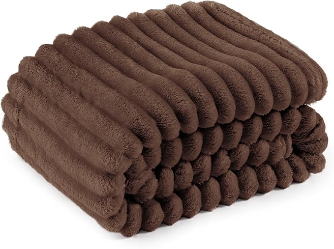 Bedsure GentleSoft Fondue Fudge Twin XL Blanket for Bed - Cozy Soft Blankets for Women, Cute Small Fleece Throws for Girls, Birthday Gifts for Women Day Decor Gifts for Mom, 66x90 Inches