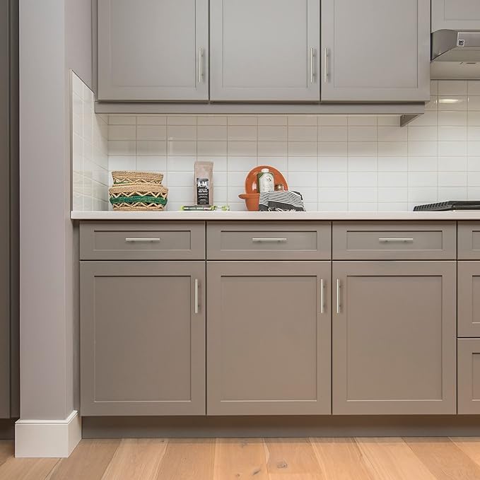 Ravinte 15 Pack 6 inch Cabinet Pulls Brushed Nickel Stainless Steel Kitchen Cupboard Handles Cabinet Handles, 3.5 inch Hole Center