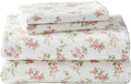 Laura Ashley Flannel Sheet Set, Audrey Pink, Queen (201592)