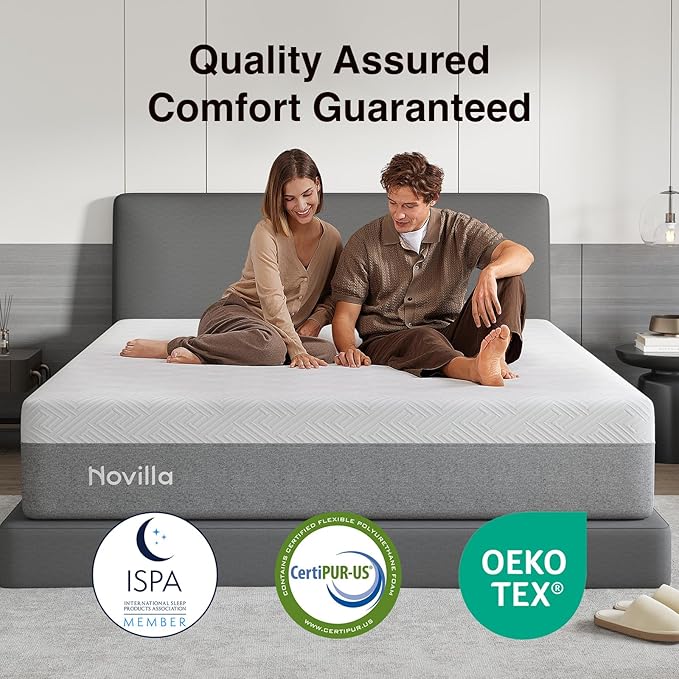 Novilla Mattress King, 14 Inch King Size Memory Foam Mattress in a Box for Suppotive, Pressure Relieving & Plush Comfort, Bliss