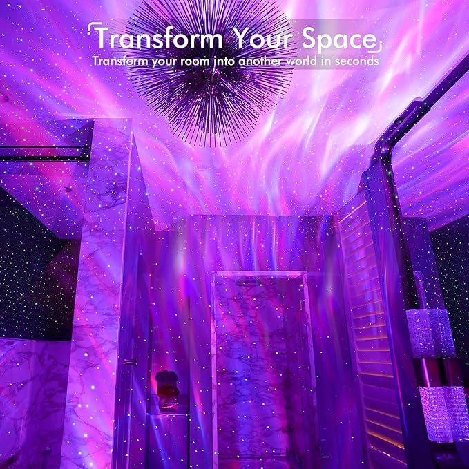 Rossetta Galaxy Projector, Star Projector LED Lights for Bedroom, White Noise Aurora Projector, Night Light for Kids Room, Adults Home Theater, Ceiling, Room Decor, Gift for Christmas, Birthday