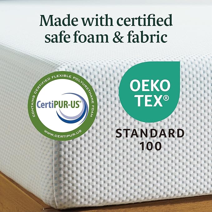ZINUS 8 Inch Green Tea Cooling Memory Foam Mattress [New Version], Queen, Fiberglass Free, Medium Firmness, Cooling Gel Foam, Certified Safe Foams & Fabric, Mattress in A Box