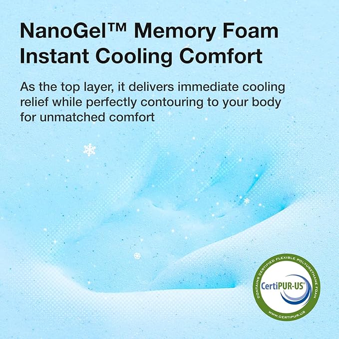 Novilla 12 Inch Queen Mattress in a Box, Gel Memory Foam Queen Size Bed Mattress for Cooling Night Sleep, Comfort Sleep & Pressure Relief, CertiPUR-US Certified