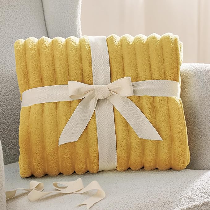 Bedsure GentleSoft Honey California King Size Blanket for Couch - Cozy Soft Blankets for Women, Cute Small Fleece Throws for Girls, Birthday Gifts for Women, 102x96 Inches